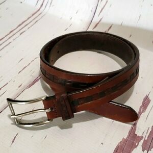 Trafalgar 34 two tones brown mens belt